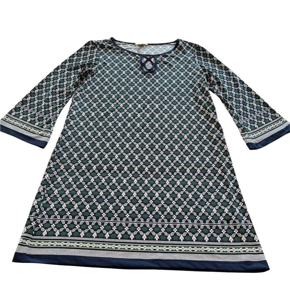 Max Studio dress. Women's size medium. Navy blue & green 95% polyester 5% spande